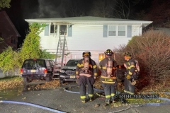 The fire was knocked down quickly and the residences 3 cats were removed from the residences